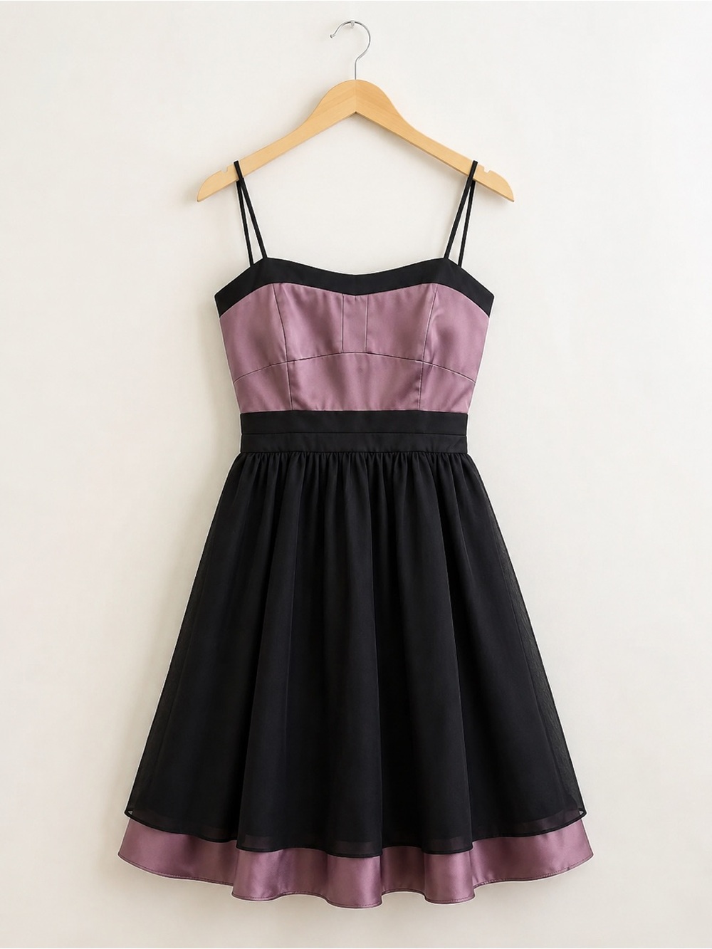BCBG Max Azria Fit Flare Party Dress 8 Y2K Coquette Cocktail Wedding Guest